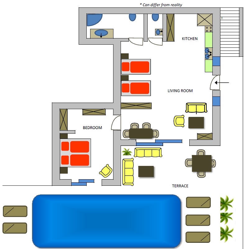 Villa Eva 1st floor plan